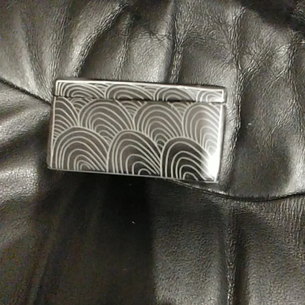 Vintage Soapstone trinket box black and white